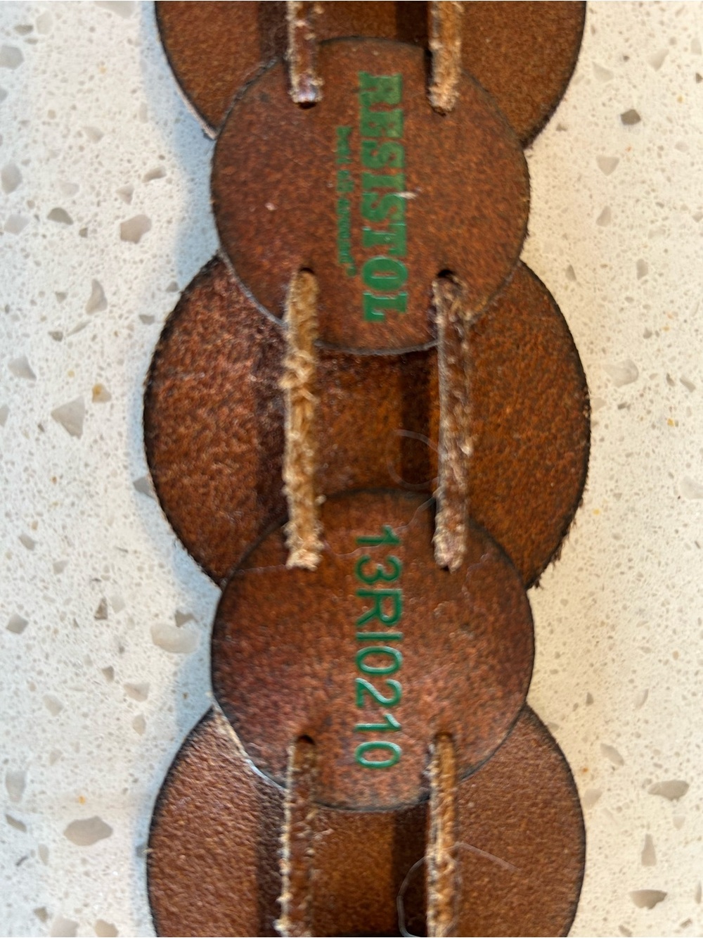 Resistol Brown Leather Circle-Link Belt